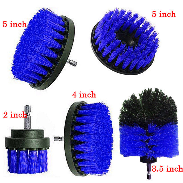 Color: 5pc Blue - Clean Kitchen Floor, Multifunctional Electric Drill Brush For Automobile Tires - Premium Kitchen Storage from Rapidvehicles - Just $32.99! Shop now at Rapidvehicles