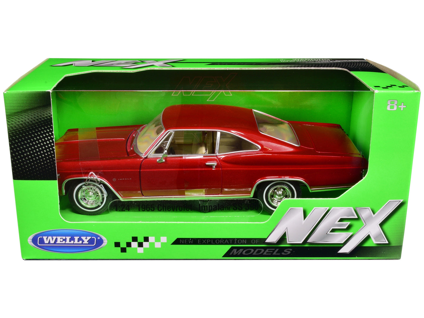 1965 Chevrolet Impala SS 396 Red Metallic "NEX Models" 1/24 - Premium Chevrolet Models from Welly - Just $59.39! Shop now at Rapidvehicles