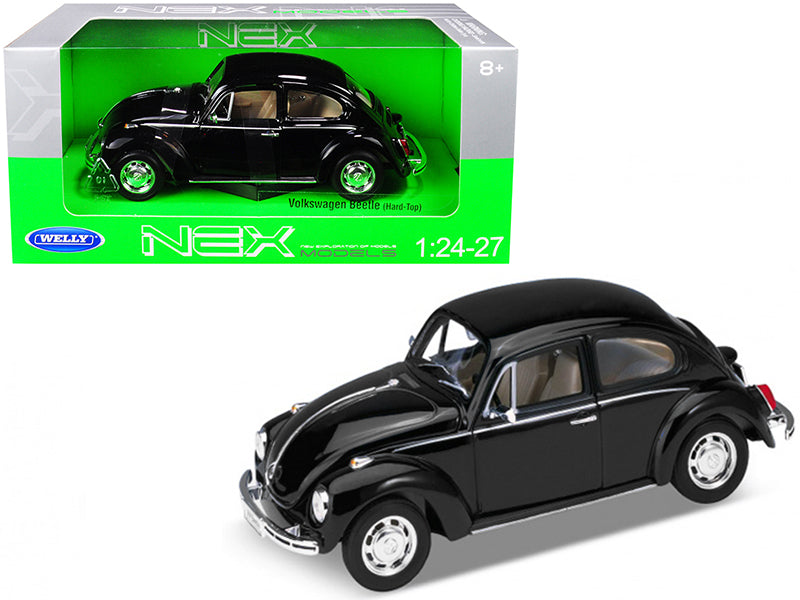 Volkswagen Beetle Black 1/24-1/27 Diecast Model Car by Welly free shipping USA