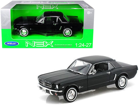 1964 1/2 Ford Mustang Coupe Hard Top Black 1/24 Diecast Model Car - Premium Mustang Models from Welly - Just $58.49! Shop now at Rapidvehicles