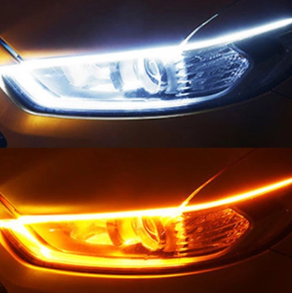 Color: White yellow, Size: 60cm-2pc, Quantity:  - Daytime running - Premium Car Lights from Rapidvehicles - Just $23.99! Shop now at Rapidvehicles