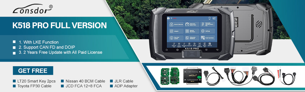Lonsdor K518 Pro Full Configuration Global Version All In One Key Programmer with 2 Years Free Update Time