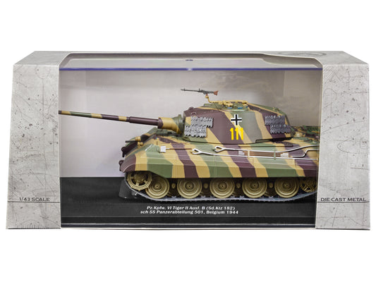 German Sd. PzKpfw VI King Tiger Ausf. B Heavy Tank #111 "Schwere SS Panzer Abteilung 101 Belgium 1944" 1/43 Diecast Model by AFVs of WWII free shipping USA