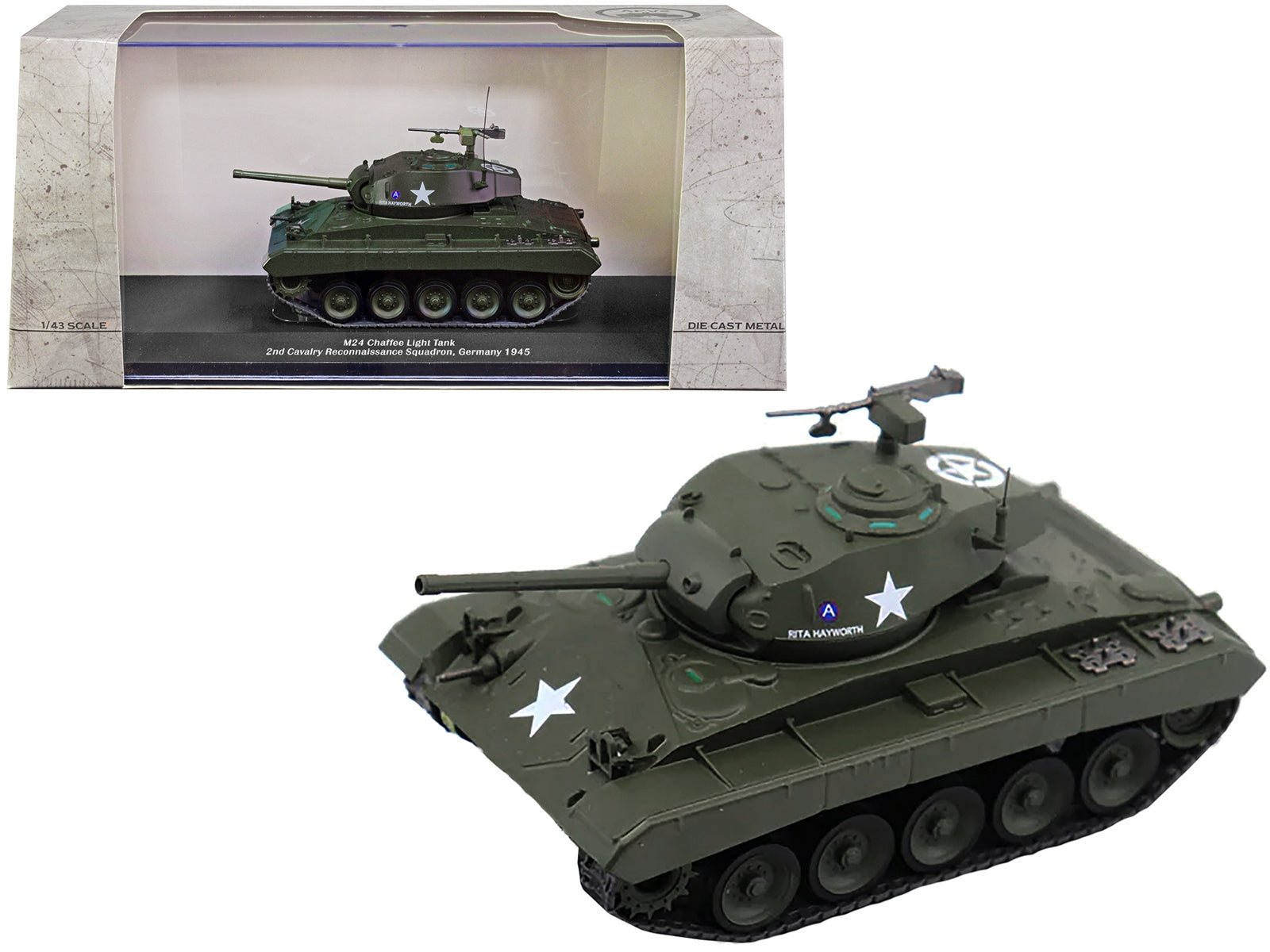 M24 Chaffee Light Tank "Rita Hayworth" "U.S.A. 2nd Cavalry - Premium Tanks and AFV's from AFV's of WWII - Just $70.99! Shop now at Rapidvehicles