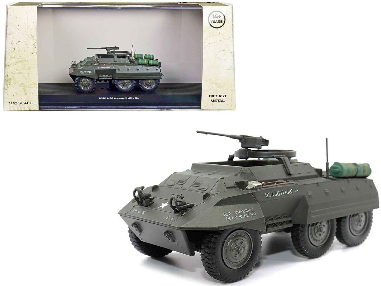 Ford M20 Armored Utility Car Olive Drab "United States Army" 1/43 - Premium Military Models from Militaria Die Cast - Just $59.39! Shop now at Rapidvehicles