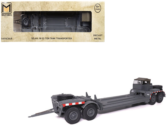 SD.AH. 116 22-Ton Tank Transporter Gray "German Army" 1/43 Diecast Model by Militaria Die Cast free shipping USA