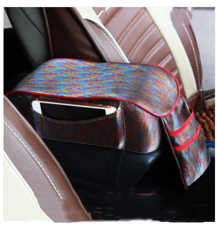 Color: Colorful  red - Car armrest box pad central hand box - Premium Stowing Tidying from Rapidvehicles - Just $34.99! Shop now at Rapidvehicles