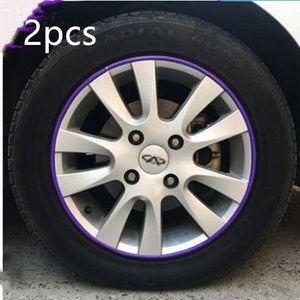 Color: Purple 2pcs - Automotive Supplies, Wheel Decoration Strips, Tire Rims - Premium Interior Parts from Rapidvehicles - Just $25.12! Shop now at Rapidvehicles