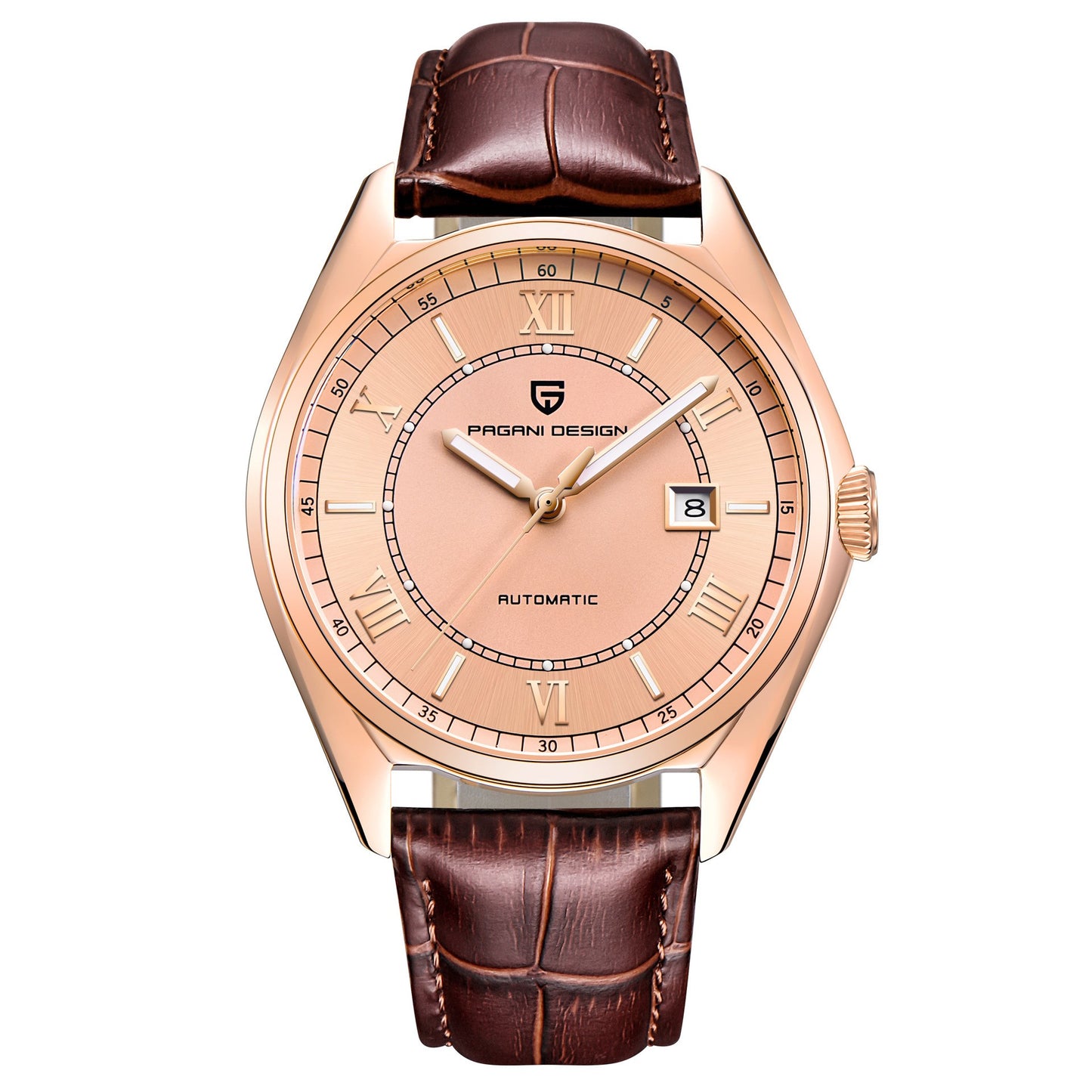 Color: Brown gold - PAGANI DESIGN Automatic mechanical watch - Premium Mechanical Watches from Rapidvehicles - Just $99.99! Shop now at Rapidvehicles