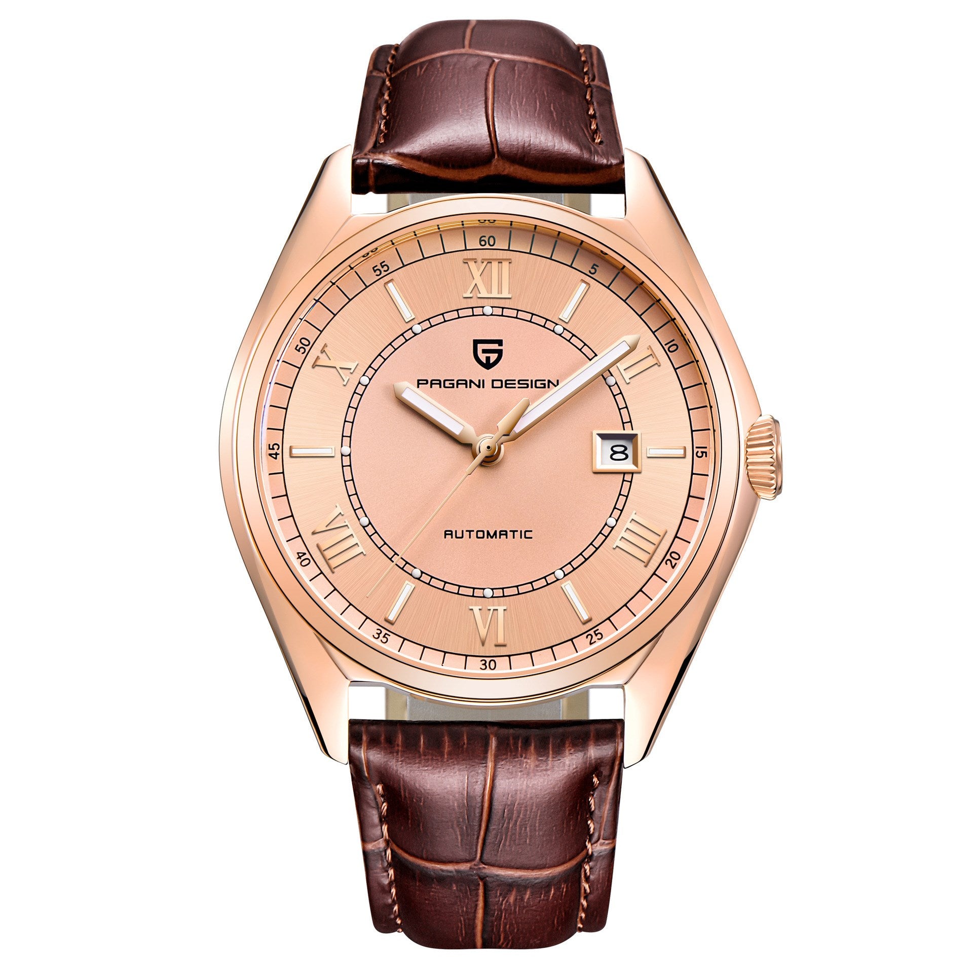 Color: Brown gold - PAGANI DESIGN Automatic mechanical watch - Premium Mechanical Watches from Rapidvehicles - Just $77.99! Shop now at Rapidvehicles