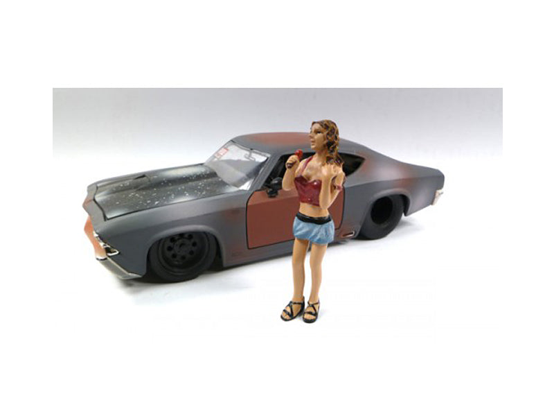 Look Out Girl Monica Figure For 1:24 Scale Diecast Car Models by American Diorama free shipping USA