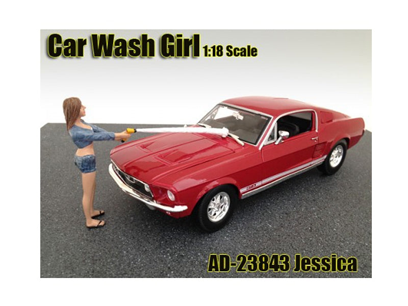 Car Wash Girl Jessica Figurine for 1/18 Scale Models by American Diorama - Premium Figures from American Diorama - Just $24.99! Shop now at Rapidvehicles