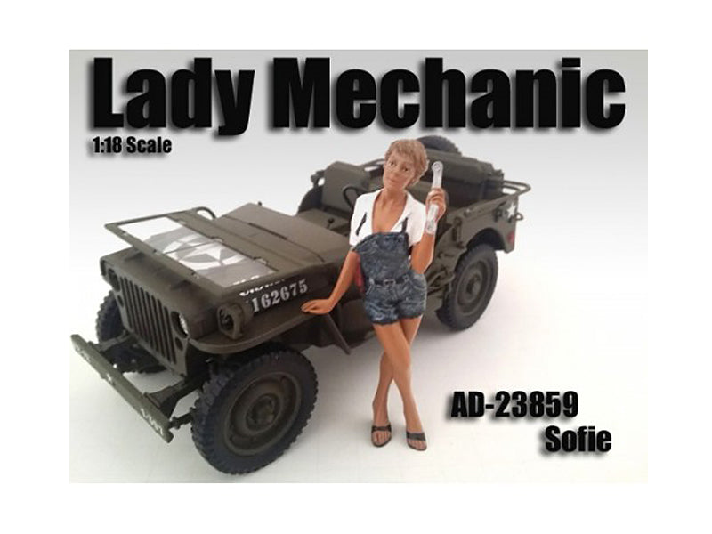 Lady Mechanic Sofie Figure For 1:18 Scale Models by American Diorama free shipping USA