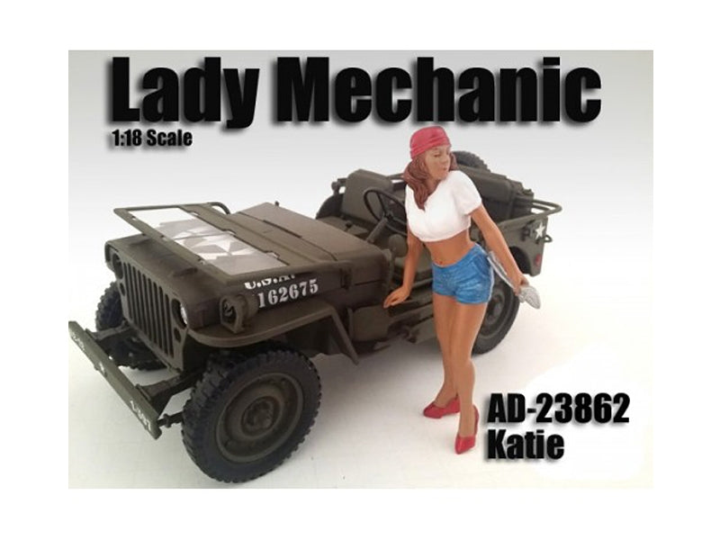 Lady Mechanic Katie Figure For 1:18 Scale Models by American - Premium Figures from American Diorama - Just $32.99! Shop now at Rapidvehicles