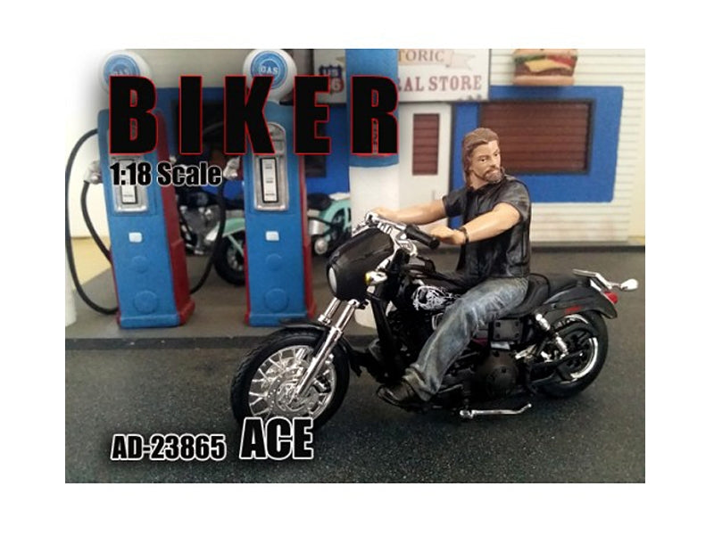 Biker Ace Figurine for 1/18 Scale Models by American Diorama - Premium Figures from American Diorama - Just $24.99! Shop now at Rapidvehicles