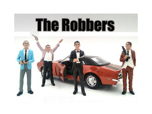 "The Robbers" 4 Piece Figure Set For 1:18 Scale Models by American Diorama - Premium Figures from American Diorama - Just $70.99! Shop now at Rapidvehicles