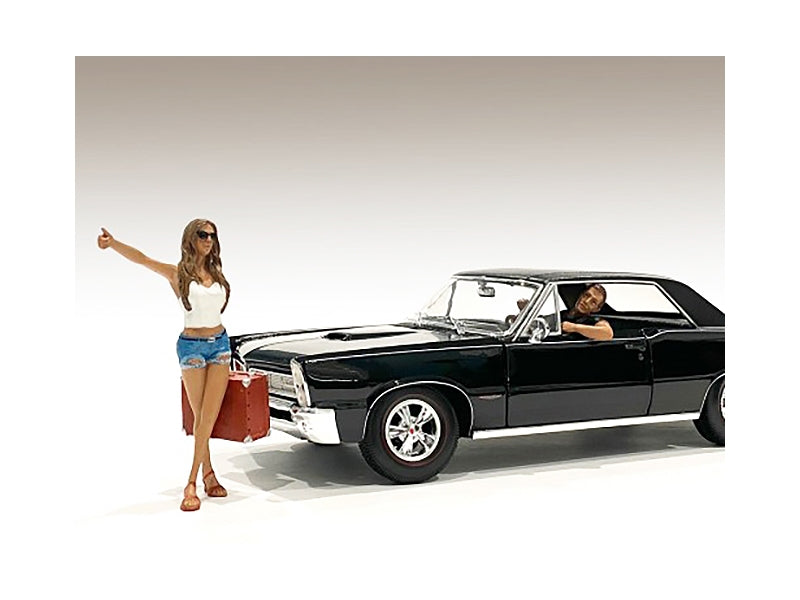 Hitchhiker 2 piece Figurine Set (White Shirt) for 1/18 Scale - Premium Figures from American Diorama - Just $47.99! Shop now at Rapidvehicles