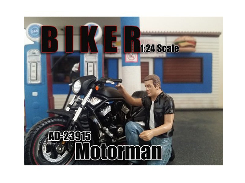 Biker Motorman Figure For 1:24 Scale Models by American Diorama - Premium Figures from American Diorama - Just $28.99! Shop now at Rapidvehicles