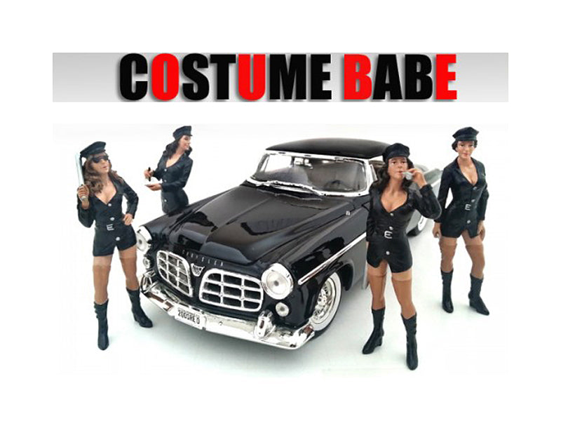 "Costume Babes" 4 Piece Figure Set For 1:24 Scale Models by American Diorama free shipping USA
