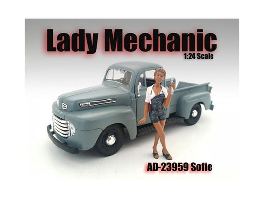 Lady Mechanic Sofie Figure For 1:24 Scale Models by American - Premium Figures from American Diorama - Just $28.99! Shop now at Rapidvehicles