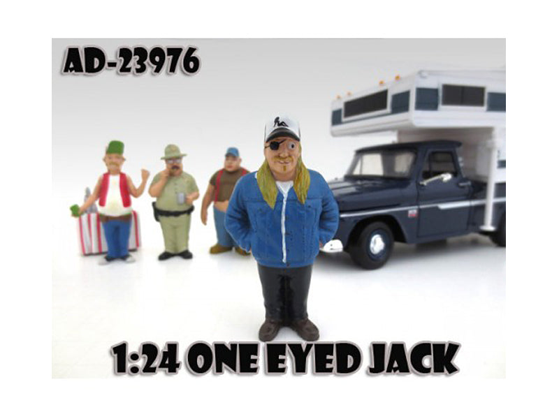 One Eyed Jack "Trailer Park" Figure For 1:24 Model Cars by American Diorama free shipping USA