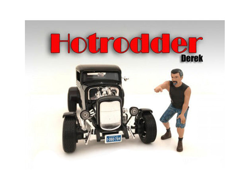 "Hotrodders" Derek Figure For 1:18 Scale Models by American Diorama - Use code SHOPAPP15 to get 15 percent off