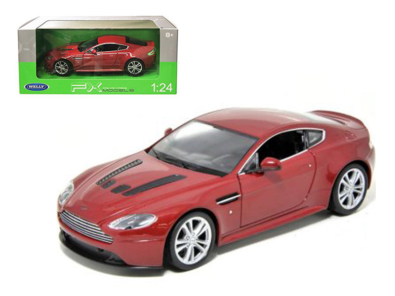 2010 Aston Martin V12 Vantage Red 1/24 Diecast Model Car by Welly free shipping USA