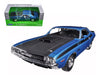 1970 Dodge Challenger T/A Blue Metallic with Black Hood and Black Stripes "NEX Models" 1/24 Diecast Model Car by Welly - Premium  from Welly - Just $41.99! Shop now at Rapidvehicles