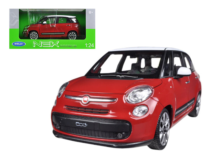 2013 Fiat 500L Red 1/24 Diecast Car Model by Welly free shipping USA
