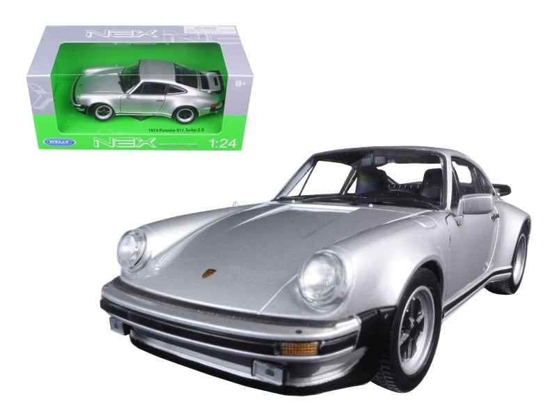 1974 Porsche 911 Turbo 3.0 Silver 1/24 Diecast Model Car by Welly - Premium Porsche Models from Welly - Just $53.99! Shop now at Rapidvehicles