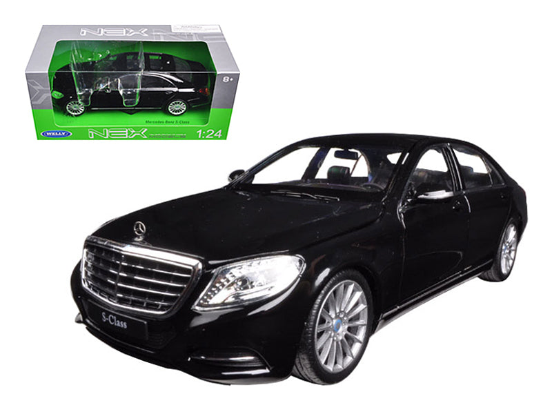 Mercedes Benz S Class with Sunroof Black "NEX Models" 1/24 Diecast Model Car by Welly - Use code SHOPAPP15 to get 15 percent off