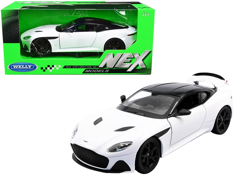 Aston Martin DBS Superleggera White with Black Top "NEX Models" - Premium Aston Martin Models from Welly - Just $57.59! Shop now at Rapidvehicles