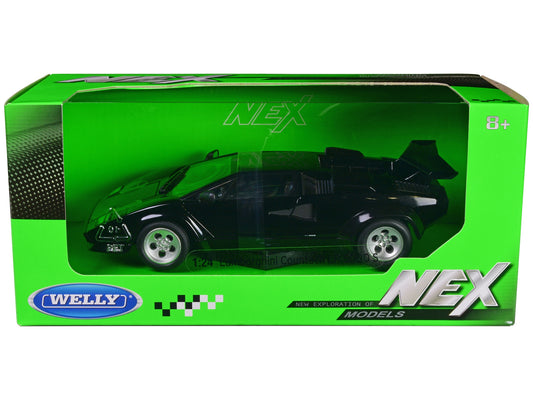 Lamborghini Countach LP 5000 S Black "NEX Models" Series 1/24 - Premium Lamborghini Models from Welly - Just $64.99! Shop now at Rapidvehicles