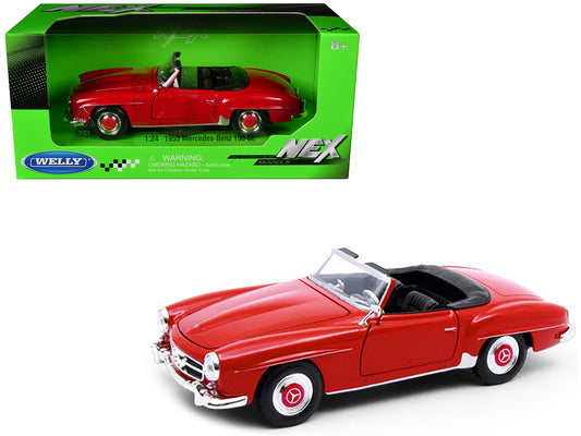 1955 Mercedes-Benz 190 SL Red "NEX Models" Series 1/24 Diecast Model Car by Welly free shipping USA