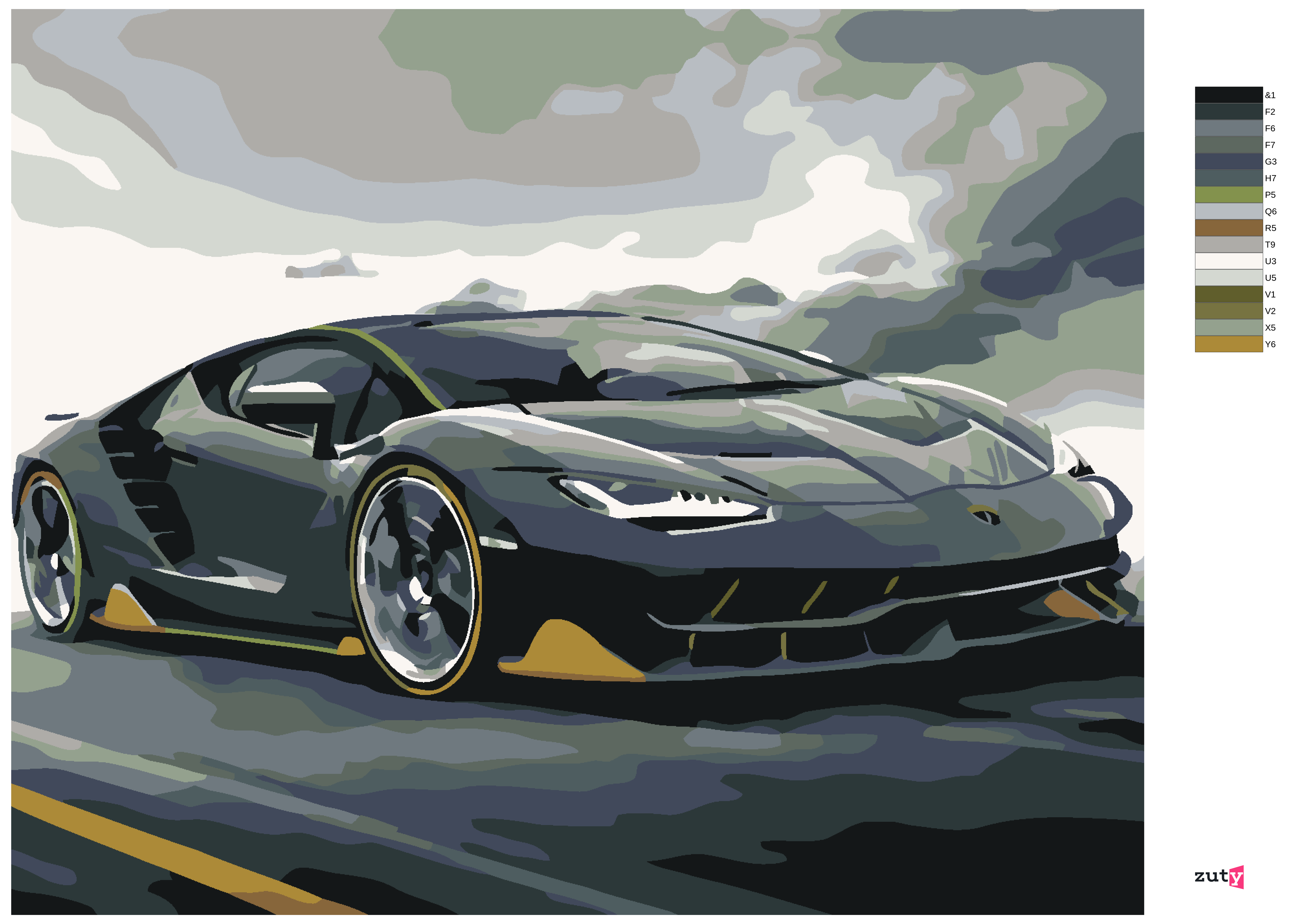 Paint by Numbers - LAMBORGHINI - Premium Home & Garden from Erin Medea - Just $23.99! Shop now at Rapidvehicles