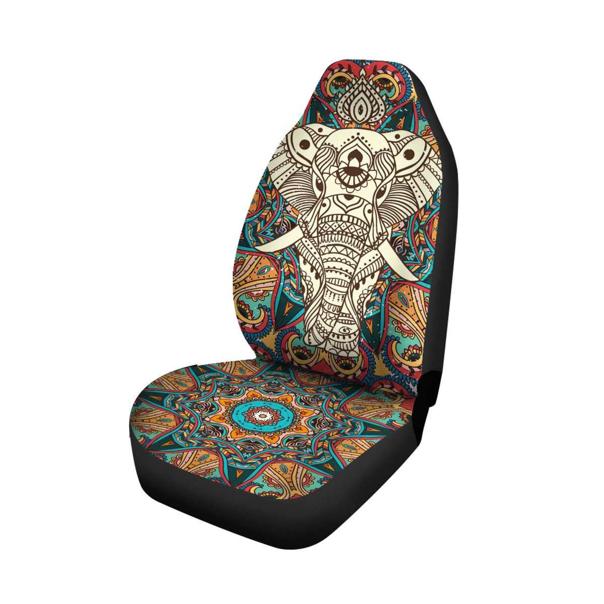 Color: Elephant, Quantity: 1pc - Printed car seat cover - Premium Interior Parts from Rapidvehicles - Just $20.69! Shop now at Rapidvehicles