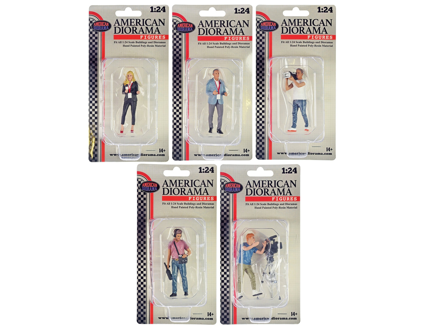 "On-Air" 6 piece Figures and Accessory Set for 1/24 Scale Models by American Diorama - Premium Figures from American Diorama - Just $84.99! Shop now at Rapidvehicles