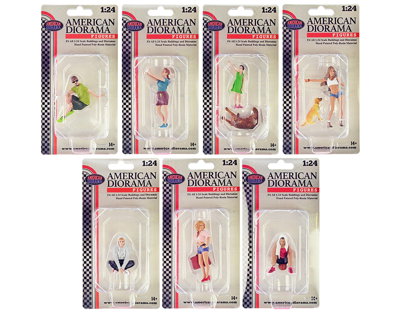 "Figure24 Series 1" 9 piece Figure Set for 1/24 Scale Models by