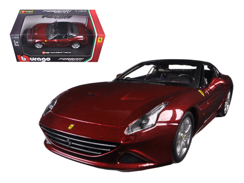 Ferrari California T Burgundy Closed Top 1/24 Diecast Model Car by Bburago - Premium physical from Rapidvehicles - Just $39.99! Shop now at Rapidvehicles