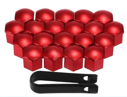 Size: 21mm, Color: Deep Red - car tire screw cap wheel decorative - Premium Other Exterior Accessories from Rapidvehicles - Just $13.99! Shop now at Rapidvehicles