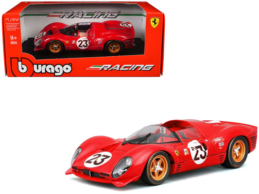 Ferrari 330 P4 #23 Lorenzo Bandini - Chris Amon "Ferrari S.P.A." Winner "24 Hours of Daytona" (1967) "Racing" Series 1/24 Diecast Model Car by Bburago free shipping USA