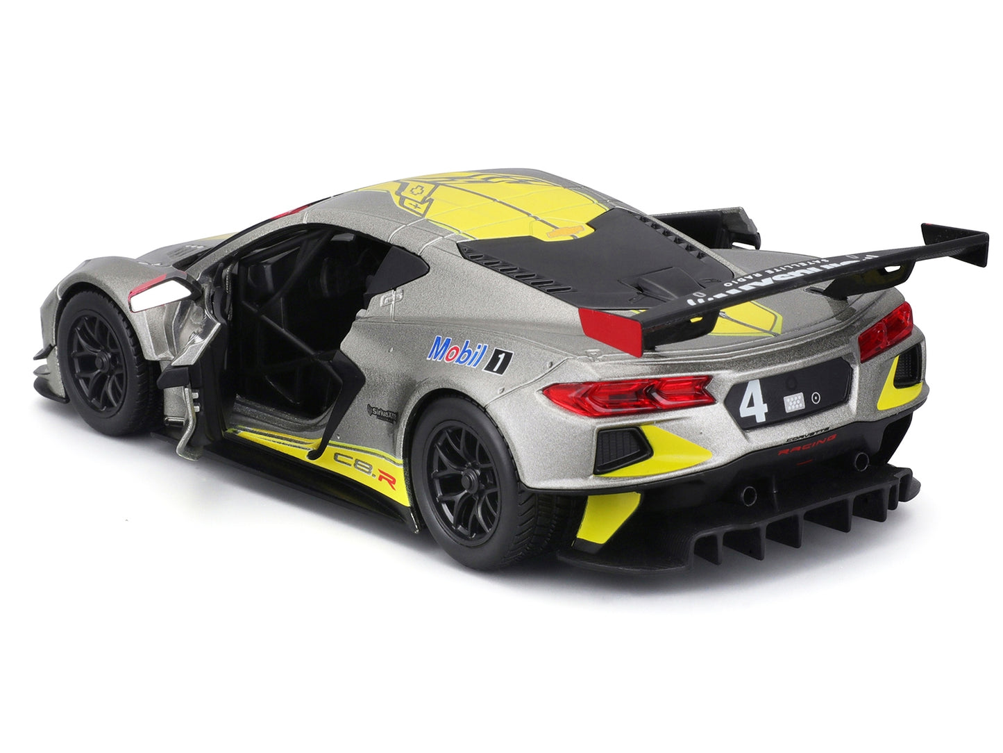 2020 Chevrolet Corvette C8.R #4 Silver Metallic with Yellow - Premium Corvette Models from Bburago - Just $44.99! Shop now at Rapidvehicles