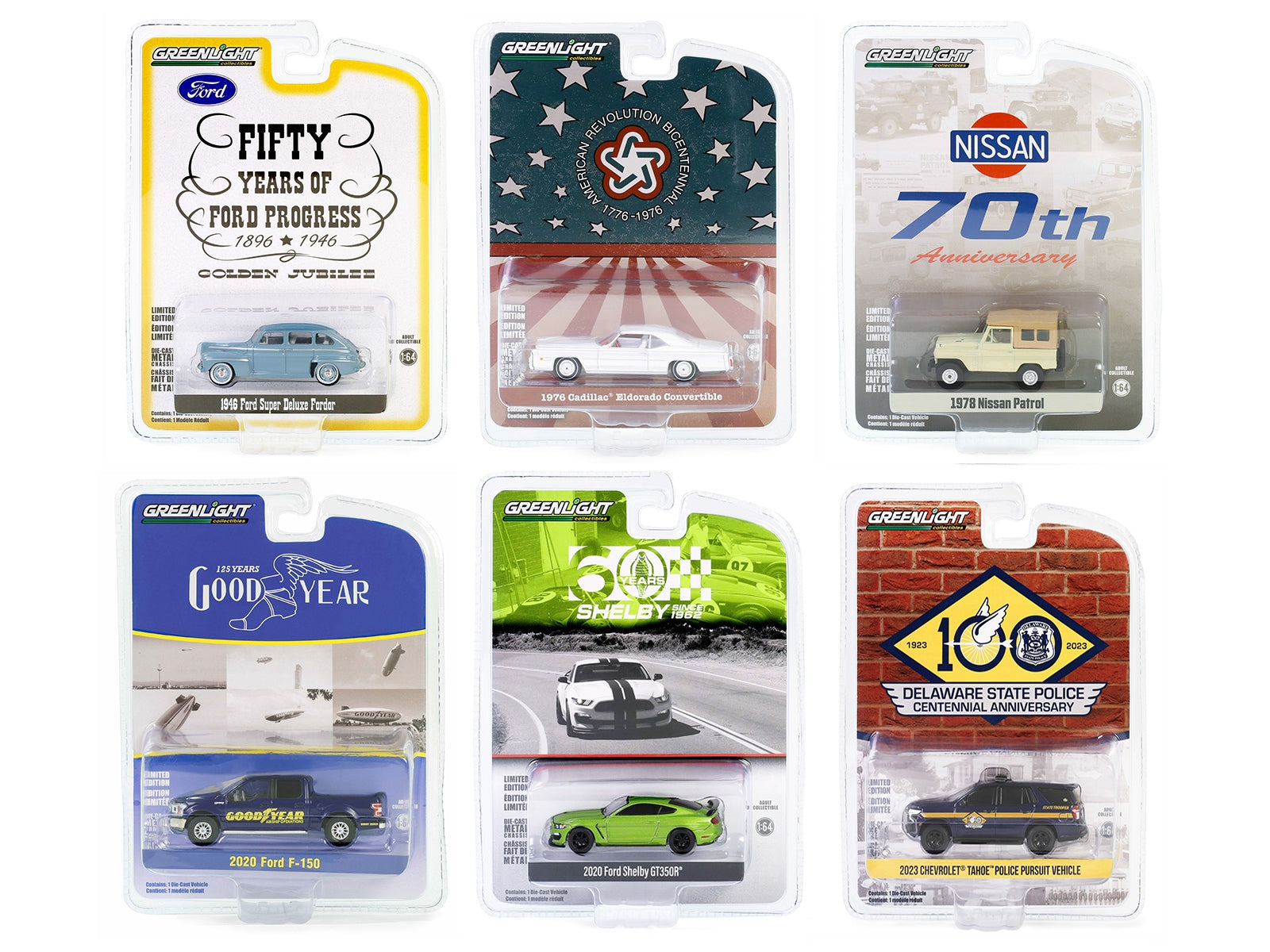 "Anniversary Collection" Set of 6 pieces Series 16 1/64 Diecast Model Cars by Greenlight - Premium 1/64 Scale Sets from Greenlight - Just $69.99! Shop now at Rapidvehicles