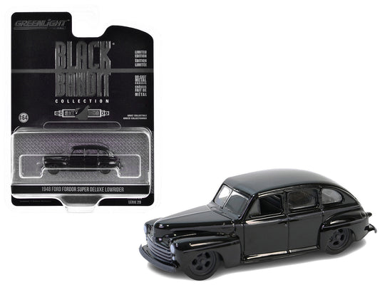 1948 Ford Fordor Super Deluxe Lowrider Black "Black Bandit" - Premium Ford Models from Greenlight - Just $26.09! Shop now at Rapidvehicles