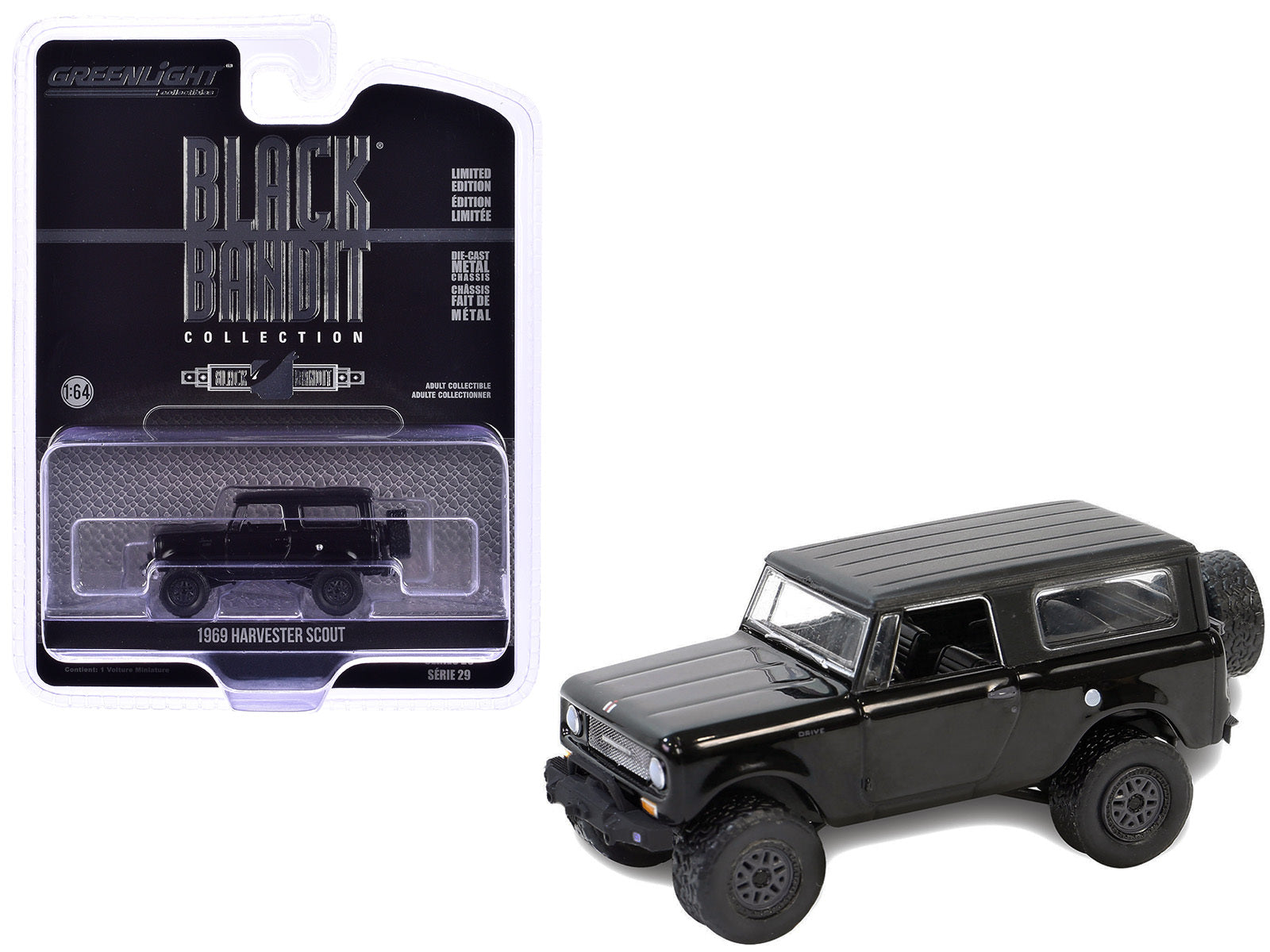 1969 Harvester Scout Lifted Black "Black Bandit" Series 29 1/64 - Premium Other from Greenlight - Just $28.99! Shop now at Rapidvehicles