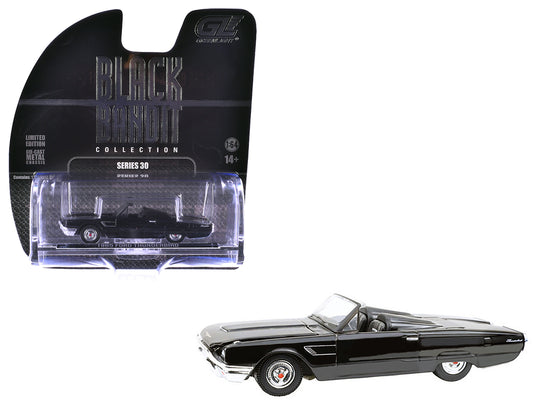 1965 Ford Thunderbird with Tonneau Cover Black "Black Bandit" Series 30 1/64 Diecast Model Car by Greenlight