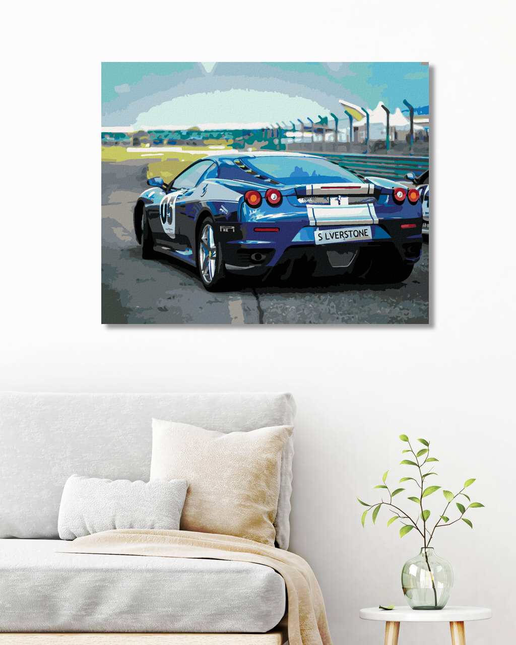 Paint by Numbers - SPORTS BLUE CAR FERRARI - Premium Home & Garden from Erin Medea - Just $31.99! Shop now at Rapidvehicles