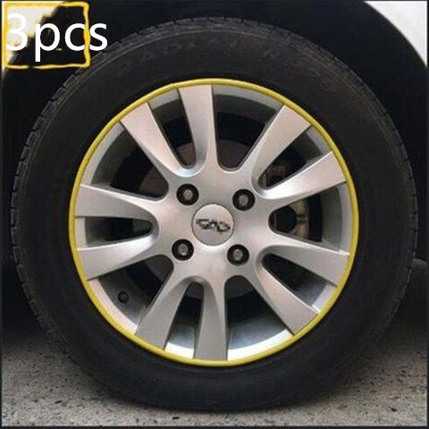 Color: Yellow 3pcs - Automotive Supplies, Wheel Decoration - Premium Interior Parts from Rapidvehicles - Just $35.09! Shop now at Rapidvehicles