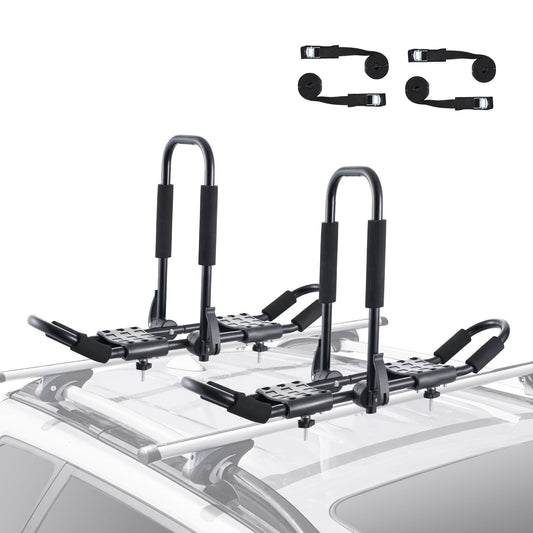 VEVOR Kayak Roof Rack 1 Pair J-Bar, Soft Roof Rack, Top Mount Tie - Premium Roof Rack Cross Bars from VEVOR - Just $78.29! Shop now at Rapidvehicles