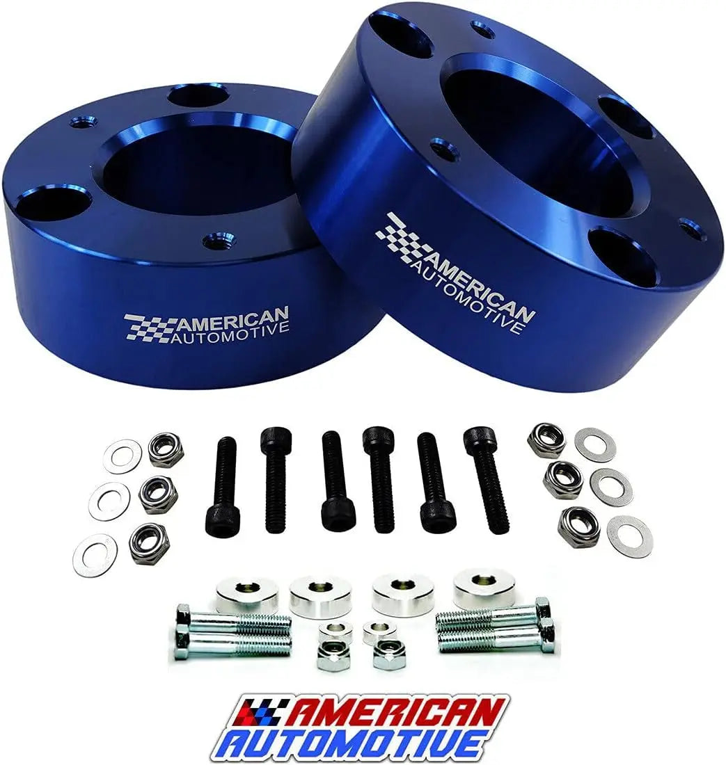 Full Lift Kit Compatible 2007-2018 Silverado & Sierra 1500 3" Front Lift Strut Spacers + 3" Rear Lift Blocks + Square Bend U-Bolts W/Differential Drop Kit 4WD (Blue) - Premium  from Rapidvehicles - Just $161.99! Shop now at Rapidvehicles